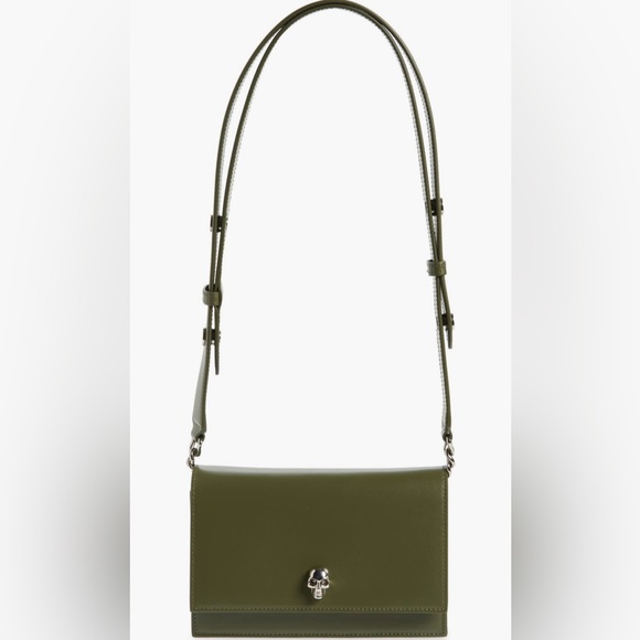 Alexander McQueen Small The Biker Skull
Leather Crossbody Bag (New Khaki) - Picture 1 of 16
